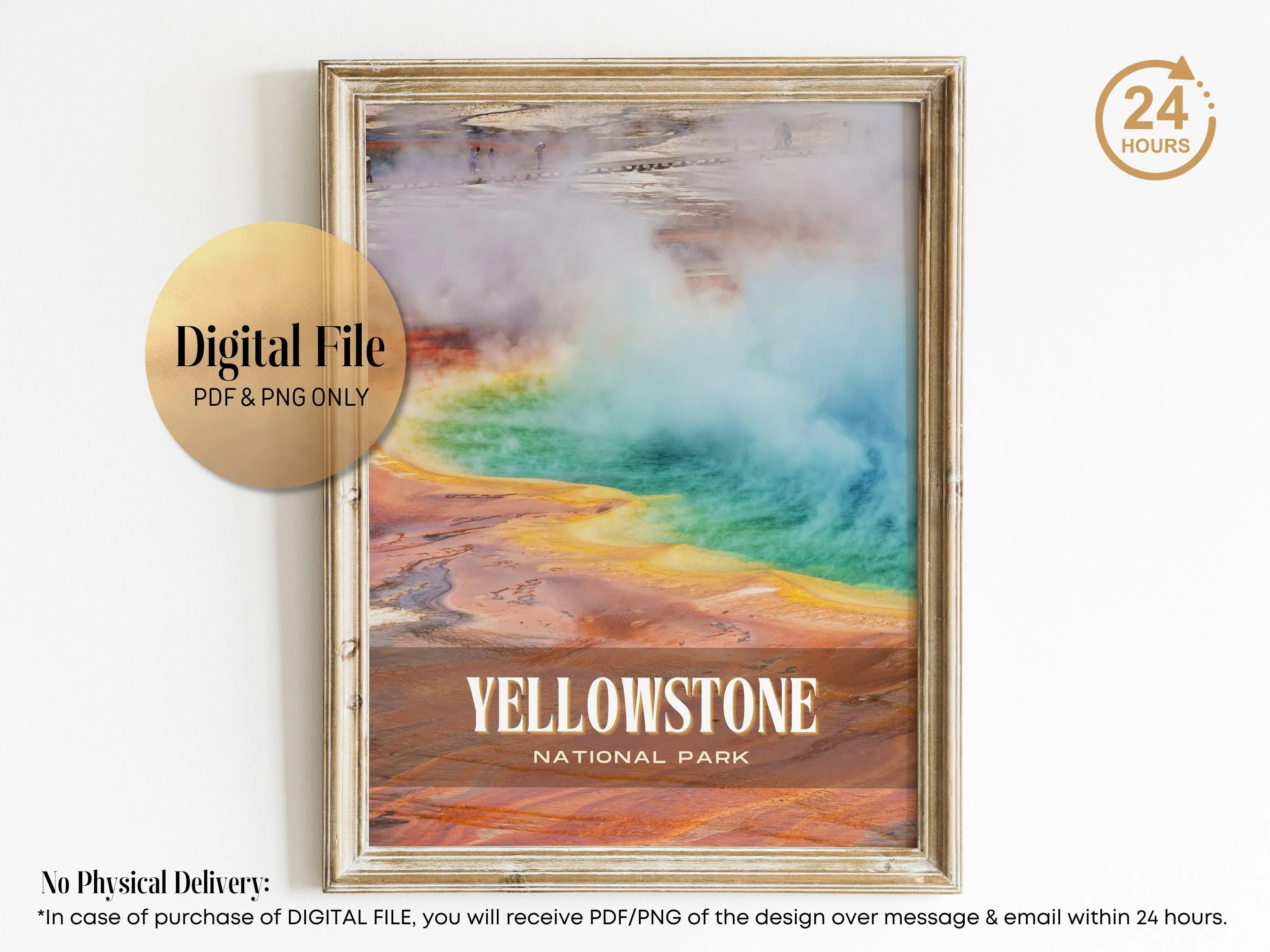 Yellowstone National Park Retro Wall Art