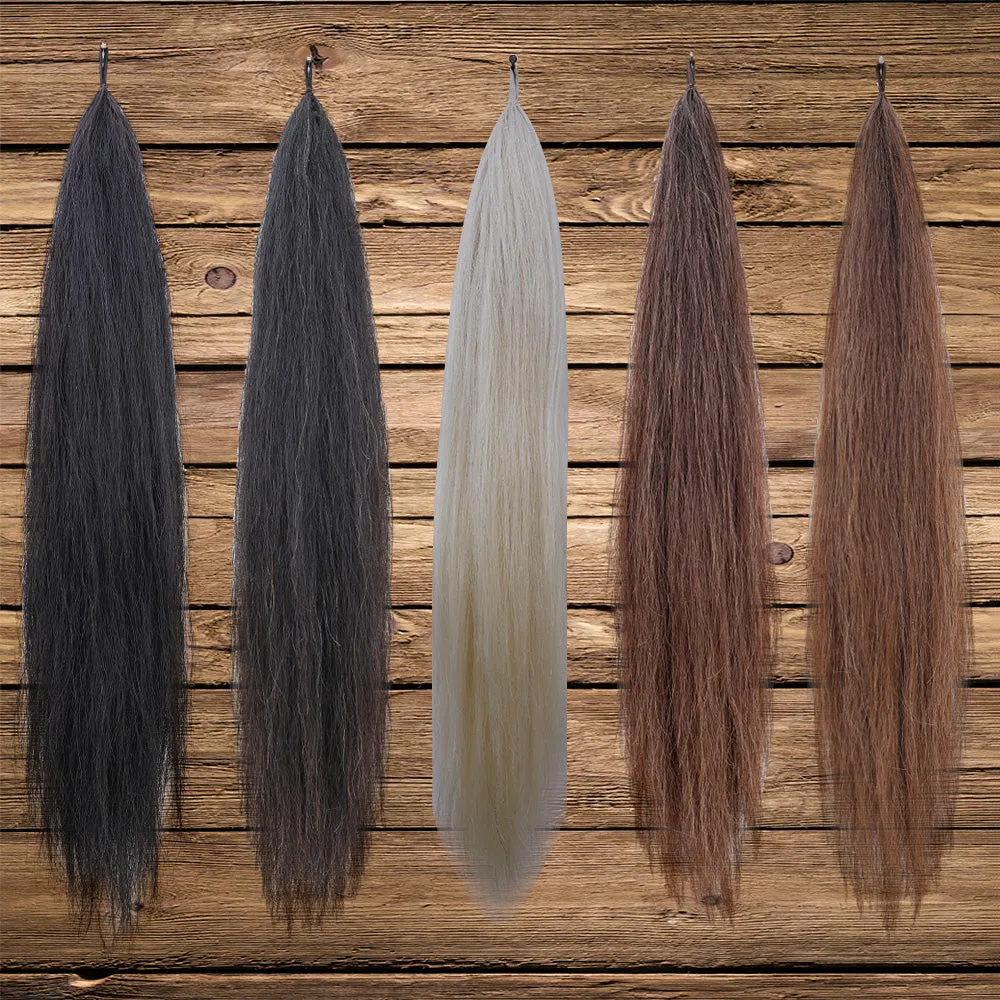 Y.J TAILS Light Brown Natural Loop Top Tapered Bottom 28"-30" Horse Tail Extension aC1