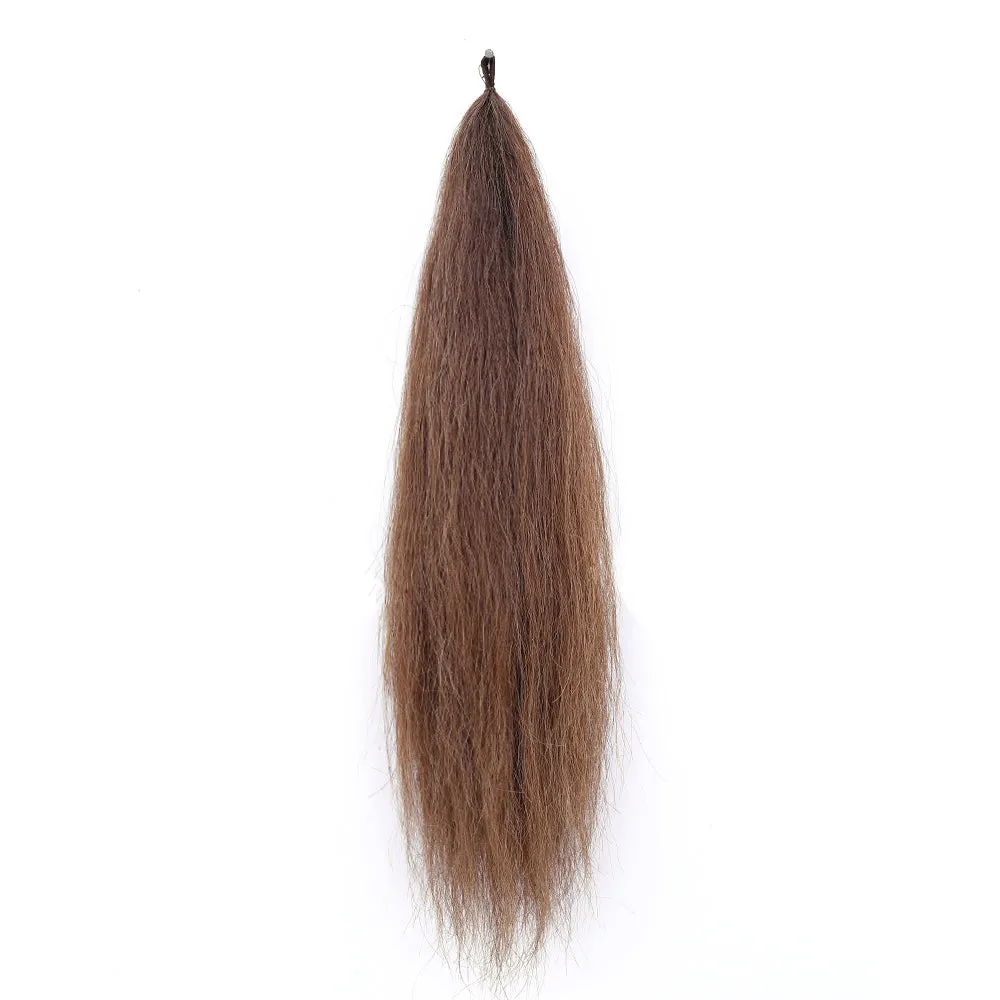 Y.J TAILS Light Brown Natural Loop Top Tapered Bottom 28"-30" Horse Tail Extension aC1