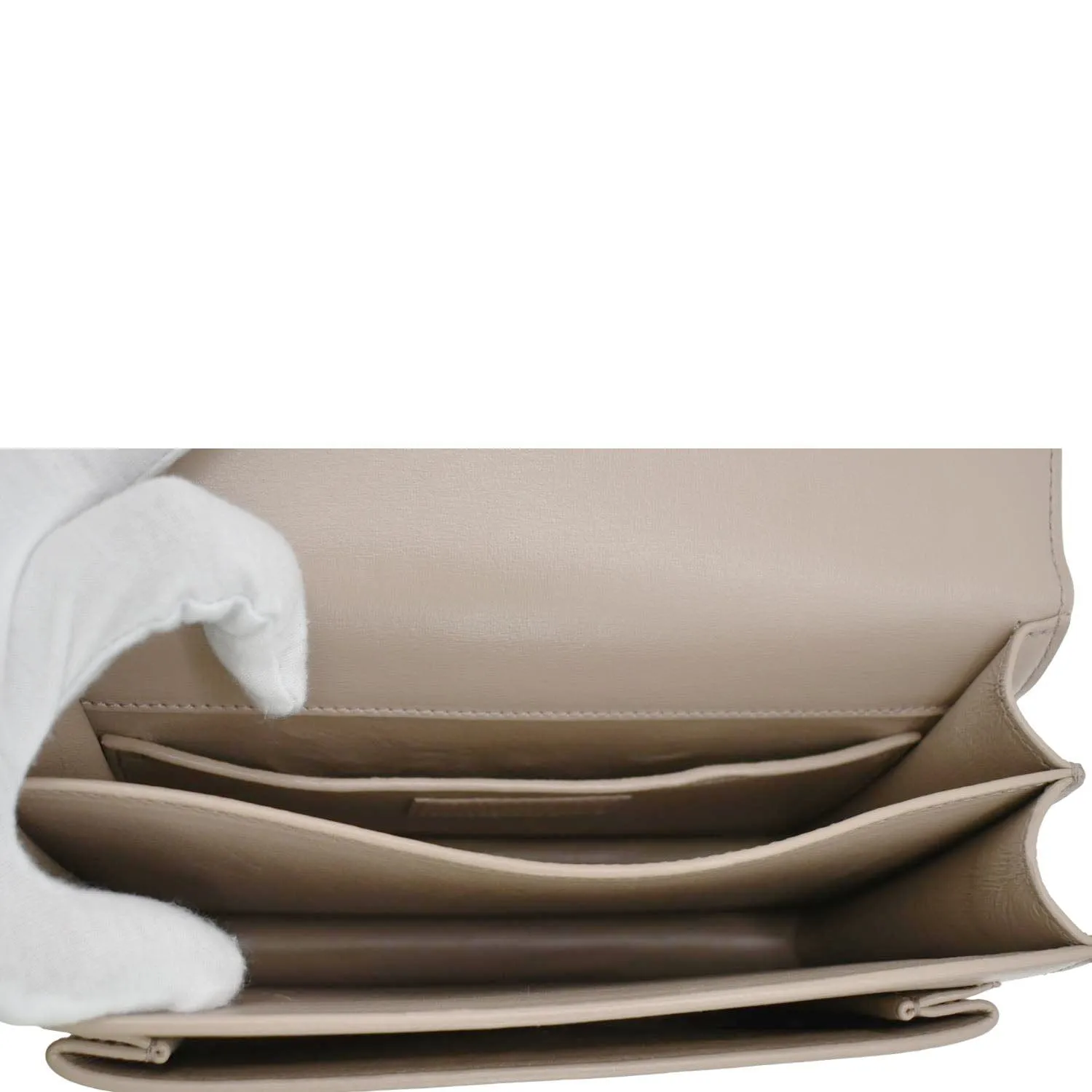 YVES SAINT LAURENT Monogram Sunset Medium Leather Shoulder Bag Rosy Sand