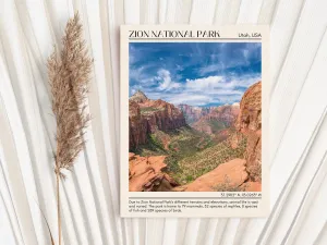 Zion National Park Wall Art, Utah, USA