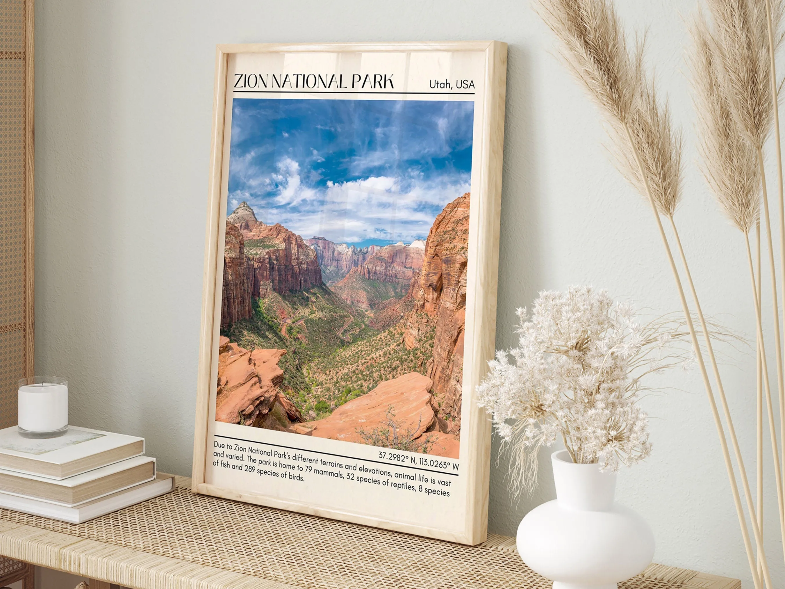 Zion National Park Wall Art, Utah, USA