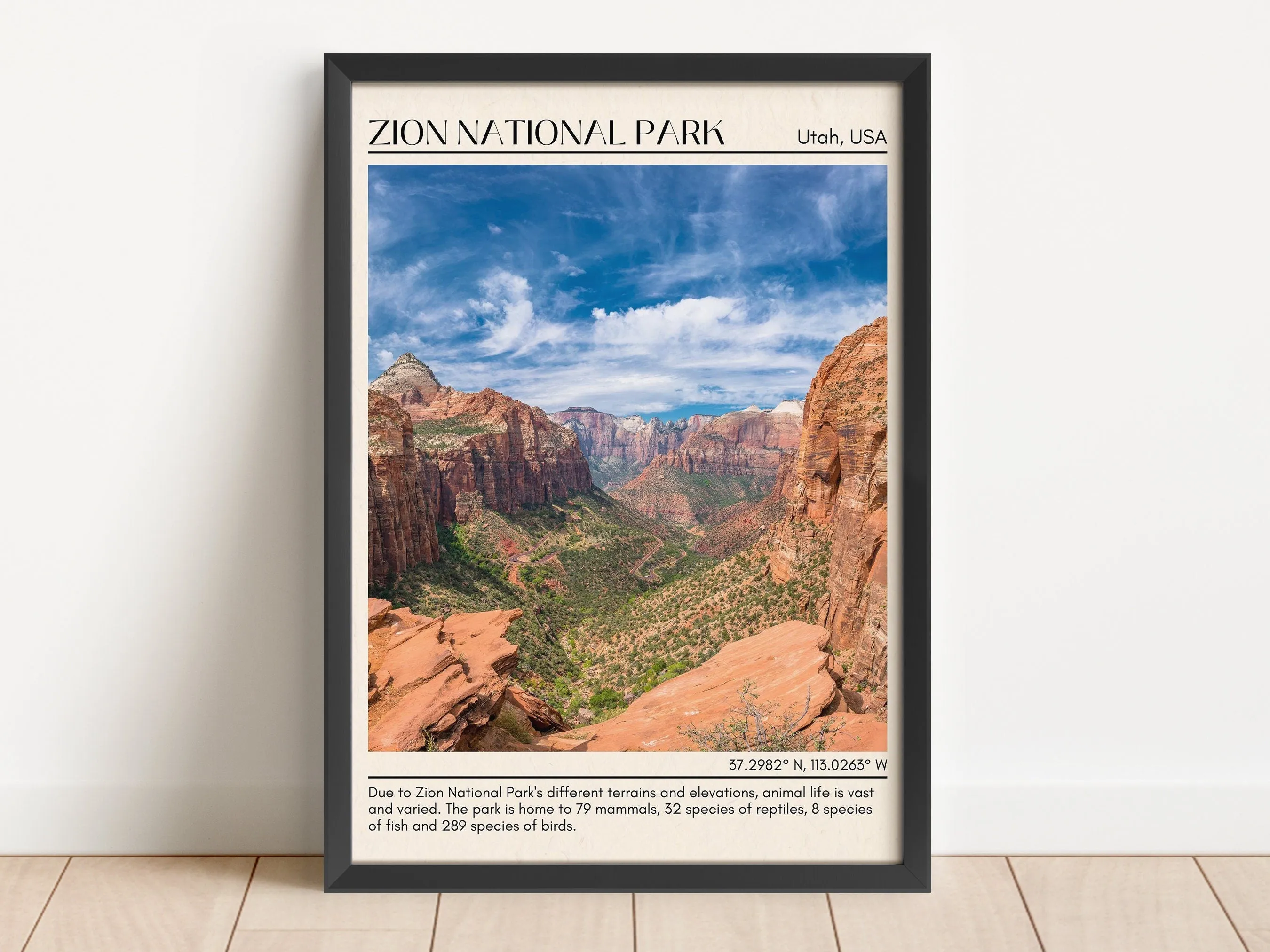 Zion National Park Wall Art, Utah, USA