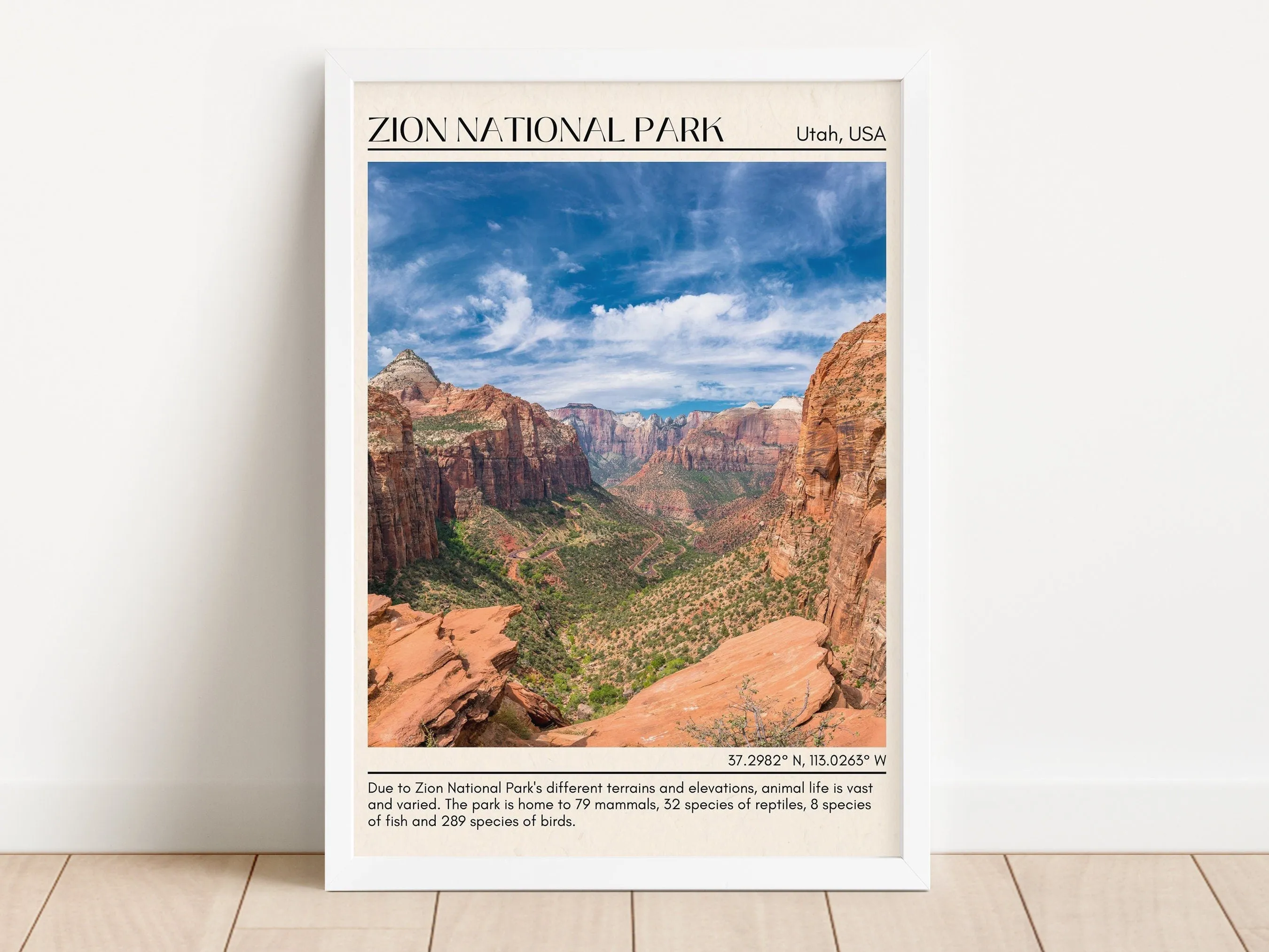 Zion National Park Wall Art, Utah, USA
