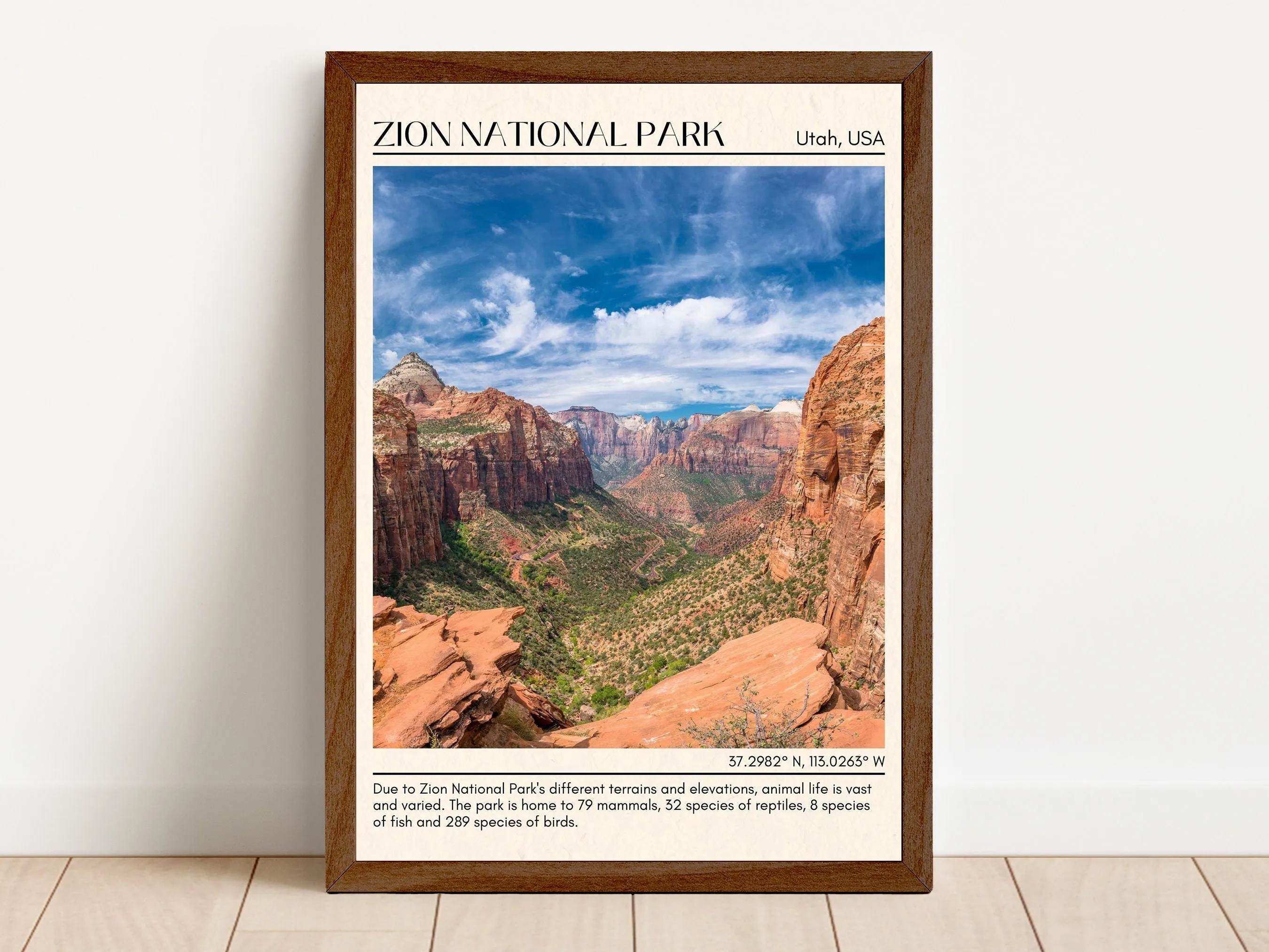 Zion National Park Wall Art, Utah, USA