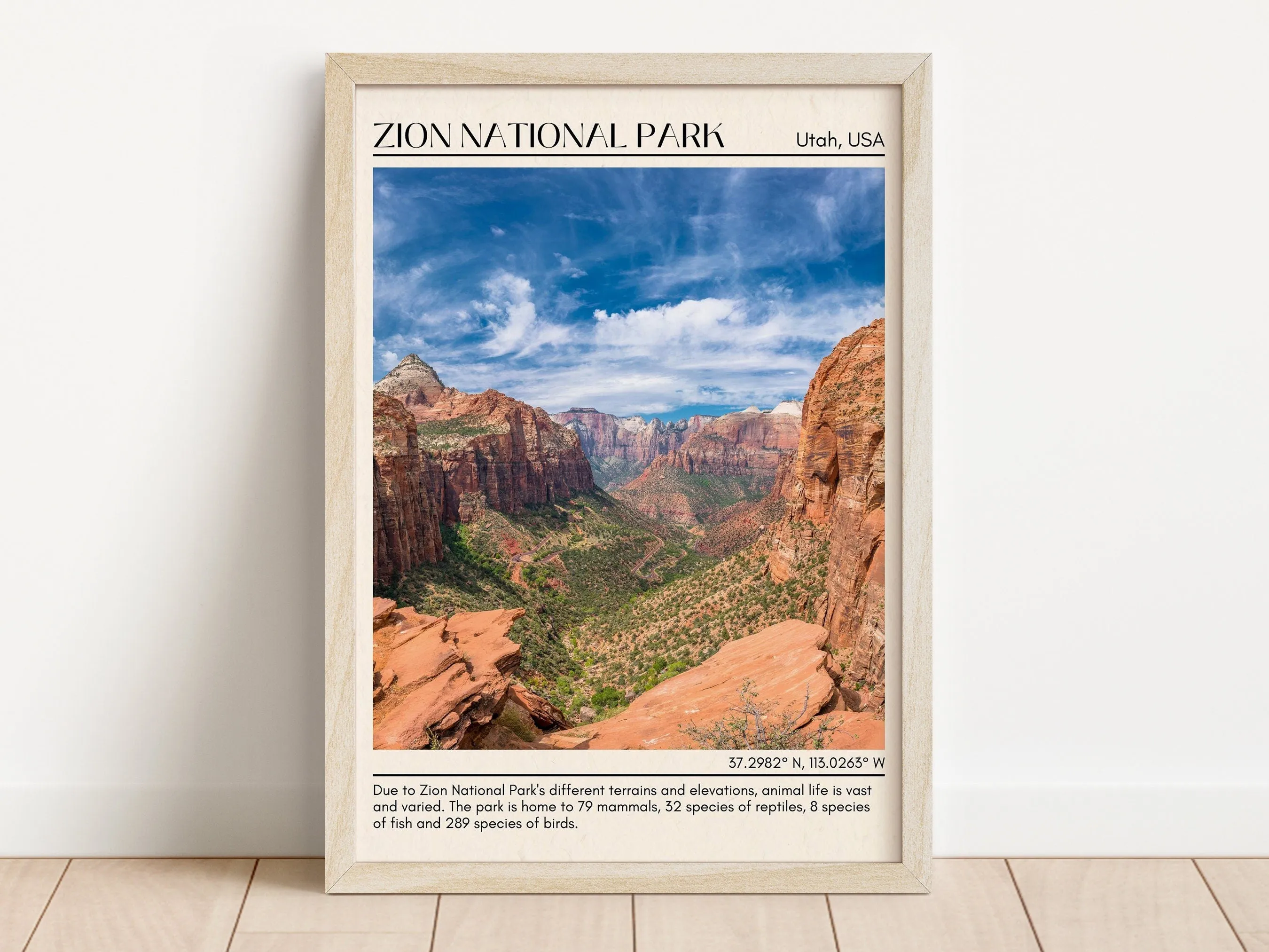 Zion National Park Wall Art, Utah, USA